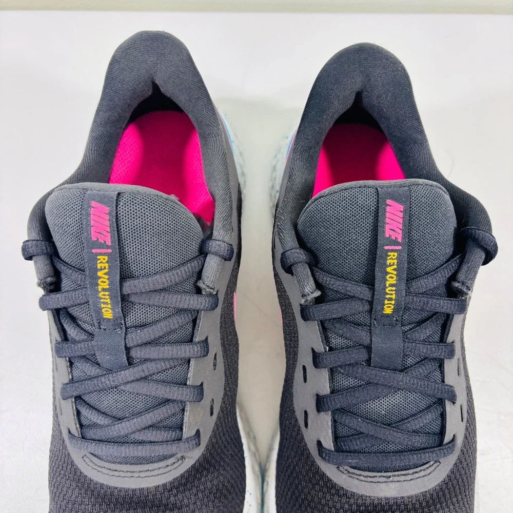 Nike Revolution 5 Thunder Gray Pink Blue Running Women's Shoes 9.5‎ CU4830 001